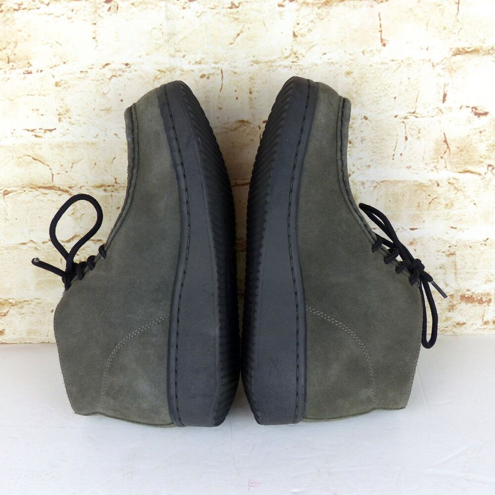 Candies Chukka Boots Women 8 Gray Suede Moc Toe Wallabee Lace Up Casual Y2K VTG - Picture 7 of 11